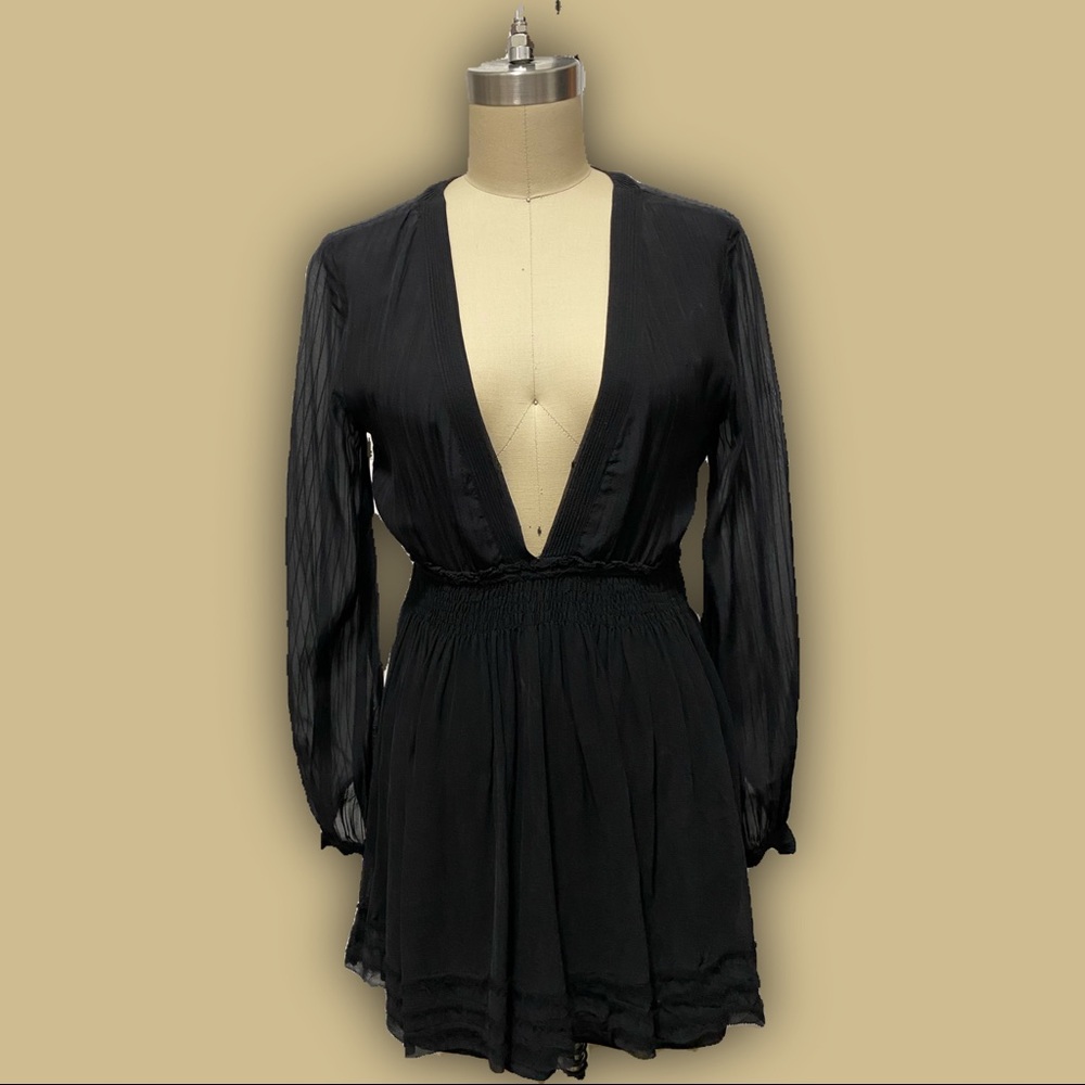 Calypso Summer Silk Dress Size XS in black